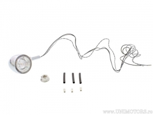 Richtingaanwijzer + positie LED Bullet 1000 PL WHITE CHROME met wit glas - Kellermann