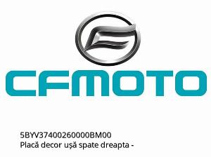 Right Rear Door Decorative Plate - 5BYV37400260000BM00 - CFMOTO