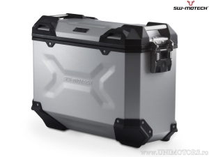 Right Sidecase TRAX ADV M - 37 L - color: silver - material: aluminum - ZERO DSR/X Z6 ('22-) - SW-Motech