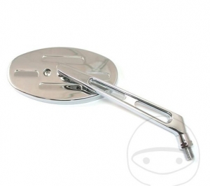 Right Universal Oval Chrome Mirror M10 mm - JM