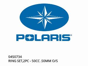 RING SET 2PC - 50CC .50MM O/S - 0450734 - Polaris