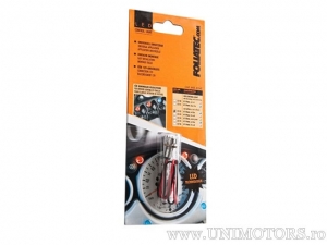 Rode LED-indicator met verchroomde behuizing - FOLIATEC