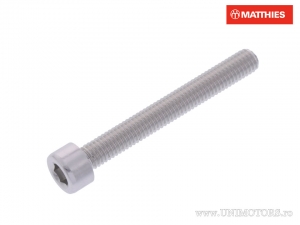Round cap screw Pro Bolt M5 x 0.80 x 40 mm silver aluminum - JM
