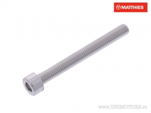 Round Cap Screw Pro Bolt M5 x 0.80 x 45 mm Silver Aluminum - JM