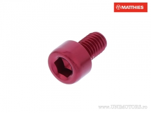 Round Cap Screw Pro Bolt M5 x 0.80 x 8 mm Red Aluminum - JM