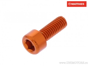 Round cap screw Pro Bolt M6 x 1.00 x 16 mm aluminum orange - JM
