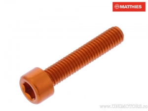 Round cap screw Pro Bolt M6 x 1.00 x 30 mm aluminum orange - JM