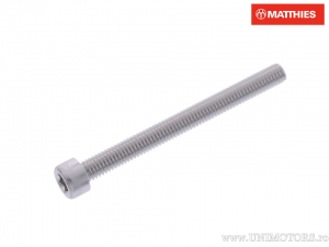 Round Cap Screw Pro Bolt M6 x 1.00 x 65 mm Silver Aluminum - JM