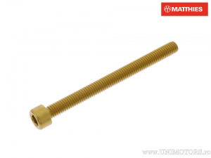 Round cap screw Pro Bolt M6 x 1.00 x 70 mm gold aluminum - JM