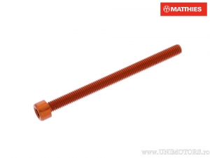 Round Cap Screw Pro Bolt M6 x 1.00 x 80 mm Aluminum Orange - JM