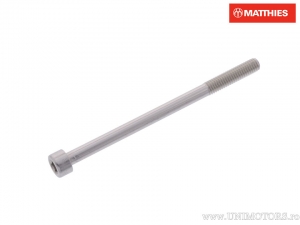 Round Cap Screw Pro Bolt M6 x 1.00 x 90 mm Silver Aluminum - JM
