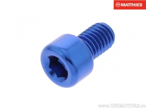 Round Cap Screw Pro Bolt M8 x 1.25 x 12 mm Blue Aluminum - JM