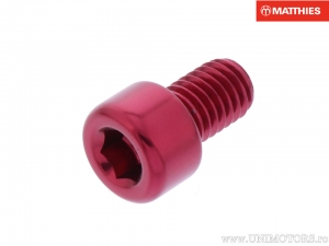 Round Cap Screw Pro Bolt M8 x 1.25 x 12 mm Red Aluminum - JM