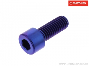 Round Cap Screw Pro Bolt M8 x 1.25 x 20 mm Blue Titanium - JM
