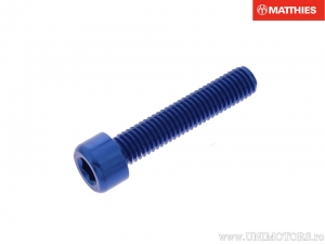 Round Cap Screw Pro Bolt M8 x 1.25 x 40 mm Aluminum Blue - JM