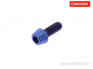 Round conical cap screw Pro Bolt M4 x 0.70 x 10 mm blue titanium - JM