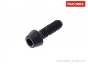 Round conical cap screw Pro Bolt M4 x 0.70 x 12 mm black titanium - JM
