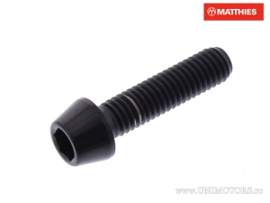 Round conical cap screw Pro Bolt M5 x 0.80 x 20 mm black titanium - JM
