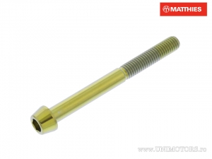 Round conical cap screw Pro Bolt M5 x 0.80 x 45 mm titanium gold - JM