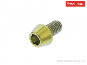 Round Conical Cap Screw Pro Bolt M5 x 0.80 x 8 mm Titanium Gold - JM