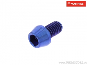 Round Conical Cap Screw Pro Bolt M6 x 1.00 x 10 mm Blue Titanium - JM