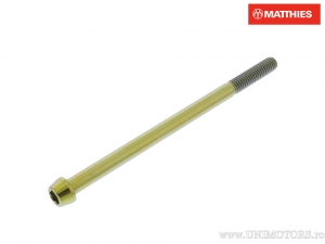 Round conical cap screw Pro Bolt M6 x 1.00 x 100 mm titanium gold - JM