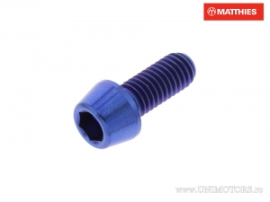 Round Conical Pro Bolt Screw M5 x 0.80 x 12 mm Blue Titanium - JM