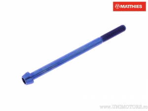 Round Conical Pro Bolt Screw M6 x 1.00 x 65 mm Blue Titanium - JM