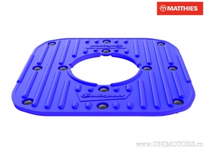 Rubber plate central stand off road blue - JM