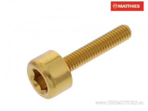 Rundkopfschraube Pro Bolt M4 x 0.70 x 20 mm Gold Aluminium - JM