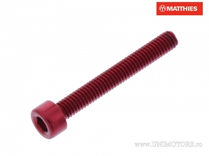 Rundkopfschraube Pro Bolt M4 x 0.70 x 30 mm rot eloxiert - JM