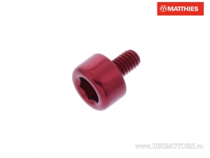 Rundkopfschraube Pro Bolt M4 x 0.70 x 6.5 mm rot eloxiert - JM