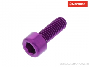 Rundkopfschraube Pro Bolt M6 x 1.00 x 16 mm Aluminium Violett - JM