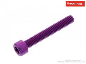 Rundkopfschraube Pro Bolt M6 x 1.00 x 40 mm Aluminium Violett - JM