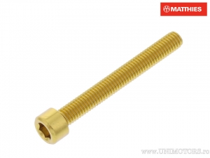 Rundkopfschraube Pro Bolt M6 x 1.00 x 50 mm Gold Aluminium - JM