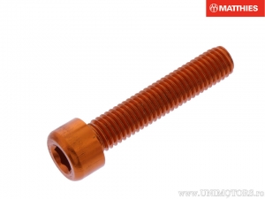 Rundkopfschraube Pro Bolt M8 x 1.25 x 40 mm Aluminium Orange - JM