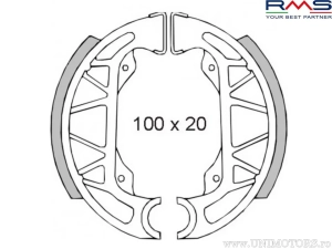 Saboti frana spate - Gilera Easy Moving / Storm / Typhoon / Piaggio Free FL / NRG / Ntt / Quartz / Sfera / Zip - 50cc 2T - (RMS)