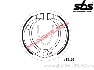 Sapata de freio traseira - 86x20mm SBS 2043 - (SBS)