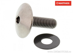 Schraube Kappe gewölbt Pro Bolt M5 x 0.80 x 16 mm Titan grau - JM