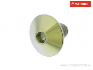 Schraubenkappe Bombe M6 x 1.00 x 10 mm Gold Titan - JM