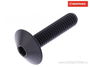 Schraubenkappe Bombe M6 x 1,00 x 25 mm schwarz Titan - JM