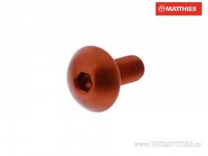Schraubenkappe Pro Bolt M5 x 0.80 x 12 mm Aluminium orange - JM
