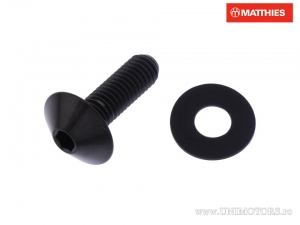 Schraubenkappe Pro Bolt M5 x 0.80 x 16 mm Schwarz Titan - JM