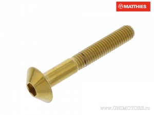 Schraubenkappe Pro Bolt M5 x 0.80 x 35 mm Edelstahl A4 gold - JM
