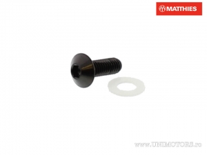 Schraubenkappe Pro Bolt M6 x 1.00 x 20 mm Edelstahl A4 Schwarz - JM
