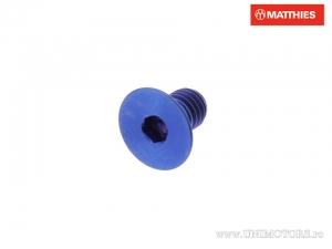 Schroef dop ingebed inbus Pro Bolt M5 x 0.80 x 8 mm titanium blauw - JM