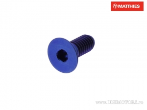 Schroef kap ingebed inbus Pro Bolt M4 x 0.70 x 10 mm titanium blauw - JM