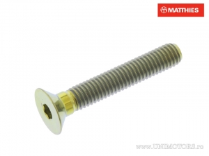 Schroef kap ingebed inbus Pro Bolt M5 x 0.80 x 30 mm titanium goud - JM