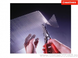 Schwarzes Aluminiumgitter 20 x 60 cm - Satz mit 2 Stück - JM