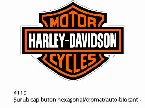 SCREW BTN HEX HD/CHRM/LOCK - 4115 - Harley-Davidson